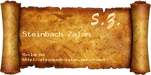 Steinbach Zalán névjegykártya